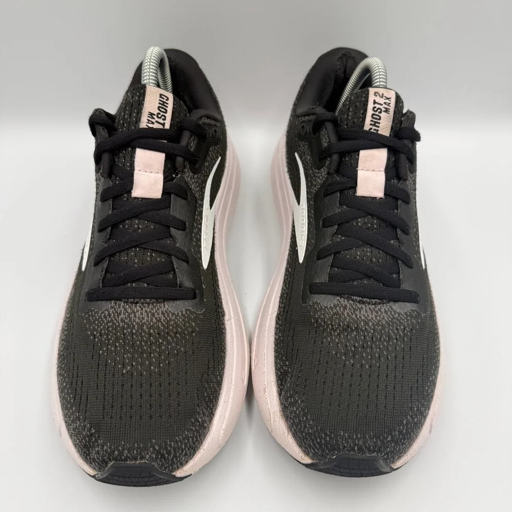Brooks Ghost Max 2 Women's Size 9 Black White Running Shoes Sneakers 1204201B077